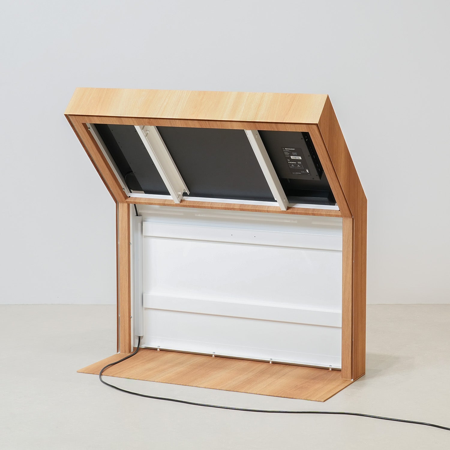 筐体型タッチディスプレイ 43インチ オーク木目調 DST43K2OK