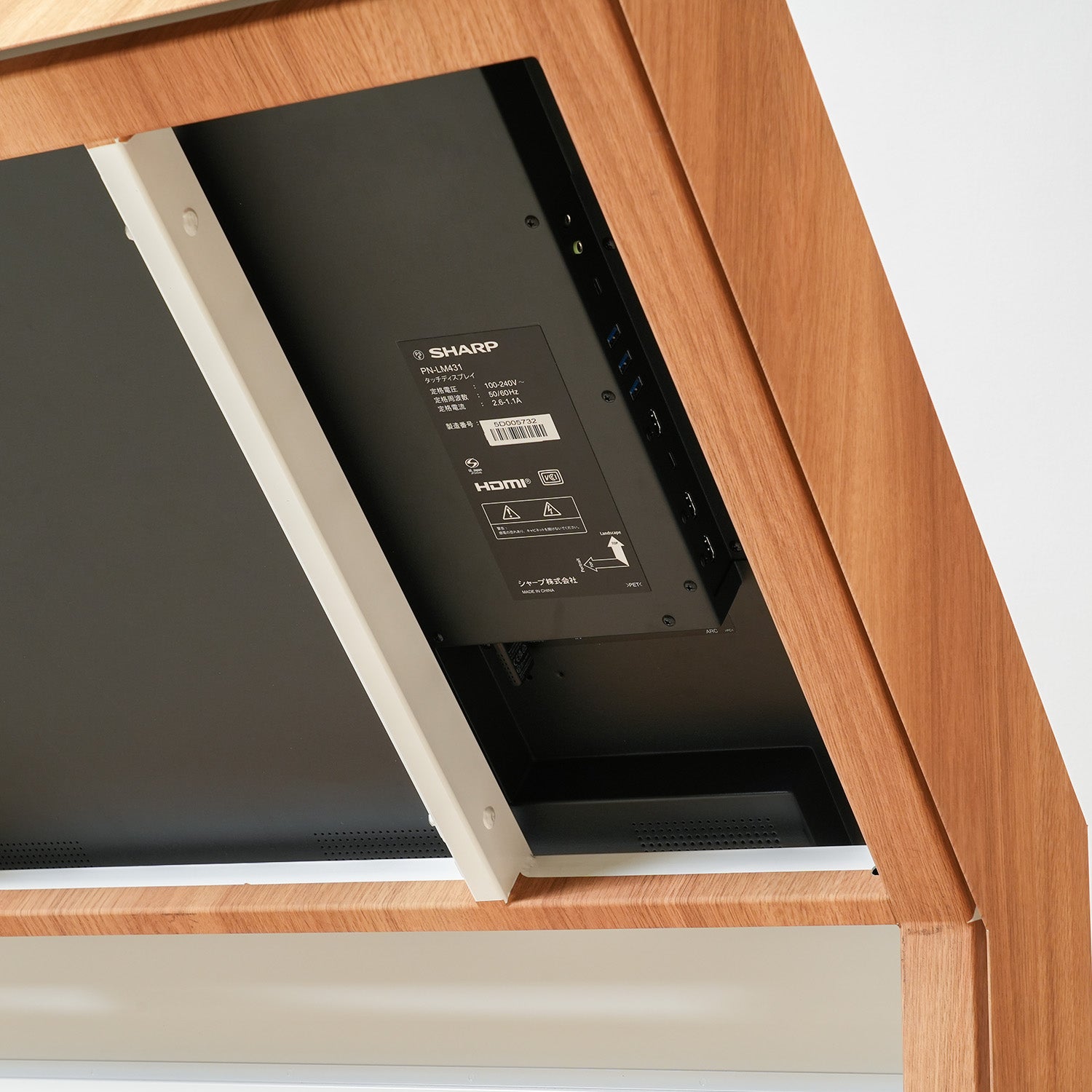 筐体型タッチディスプレイ 43インチ オーク木目調 DST43K2OK