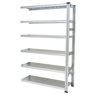 スチールシェルフ 幅128cm 高さ184cm 6段 【連結用】