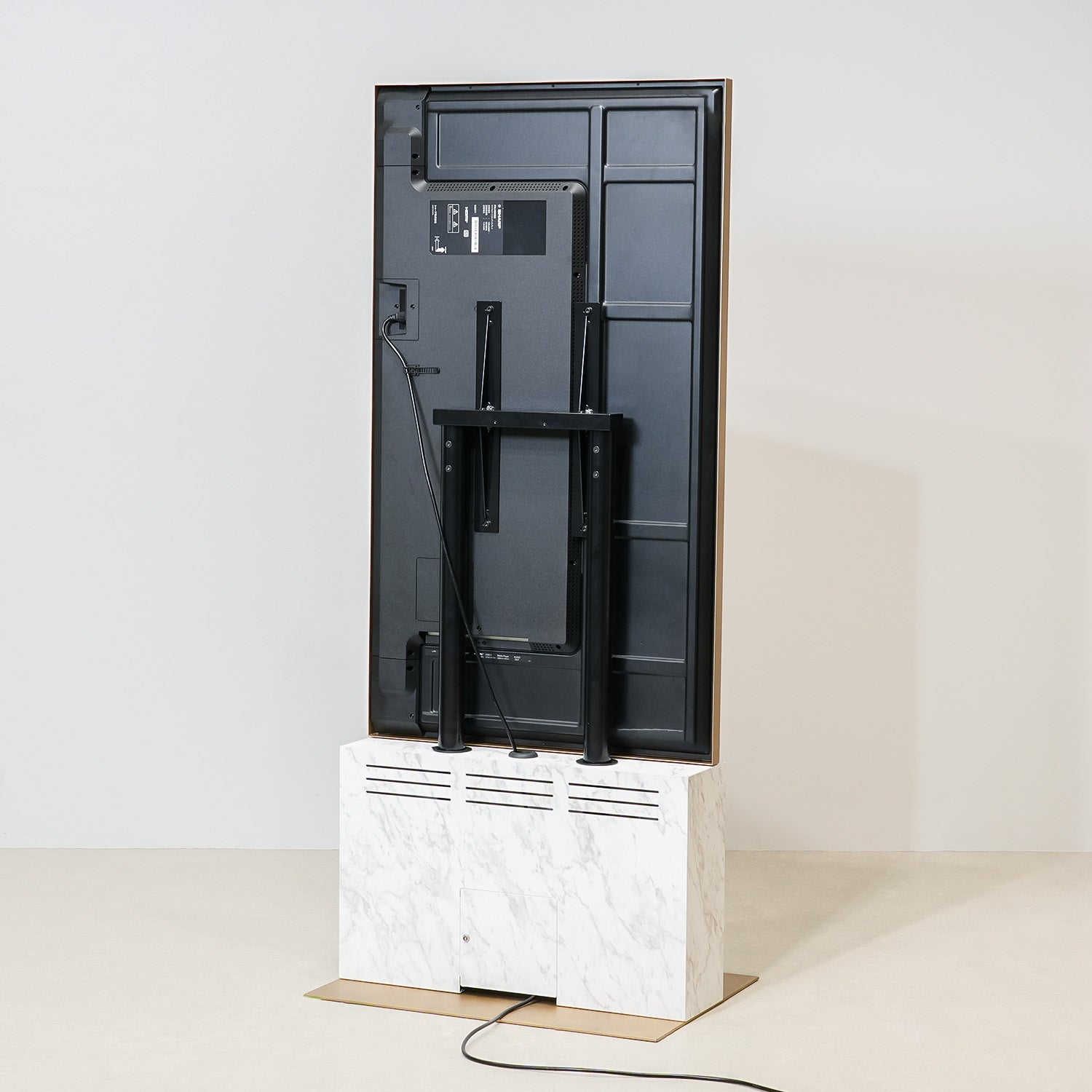 デジタルサイネージ 55インチ 真鍮ゴールド調 × 大理石調 DSB55HT2BRMR