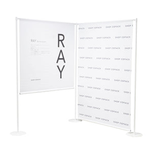 バナースタンド 2面フレーム RAY02WH