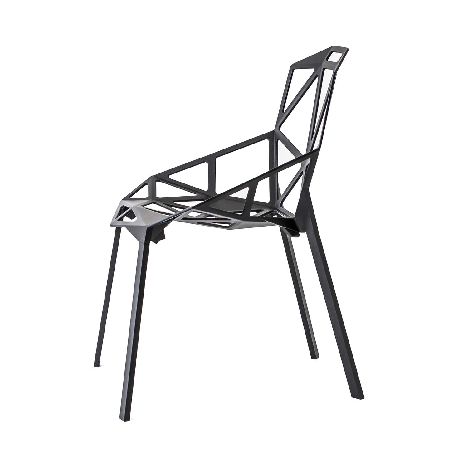 送込美品！MAGIS chair one革座面付きデザイナー椅子 Chair_One