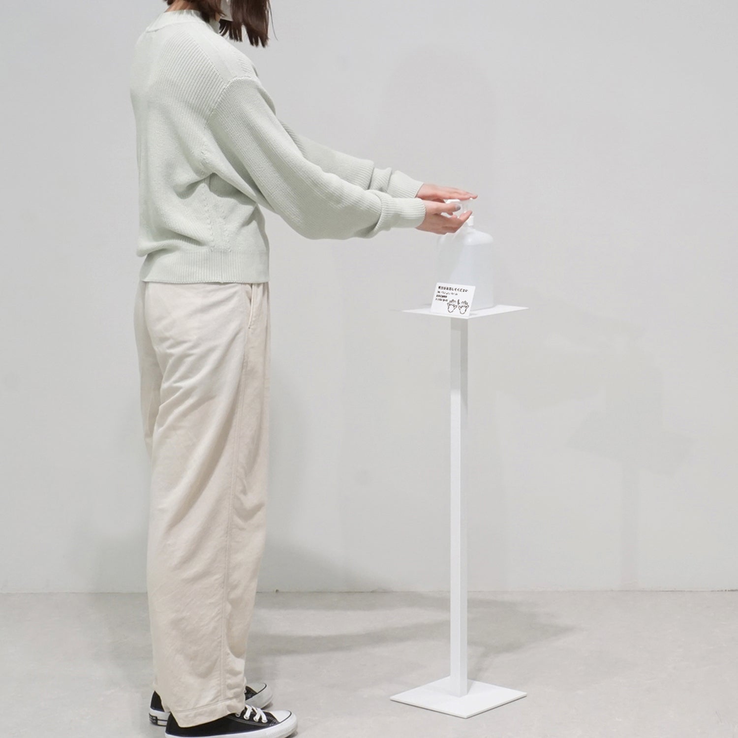 ディスプレイ台 / 消毒液スタンド   MST01WH