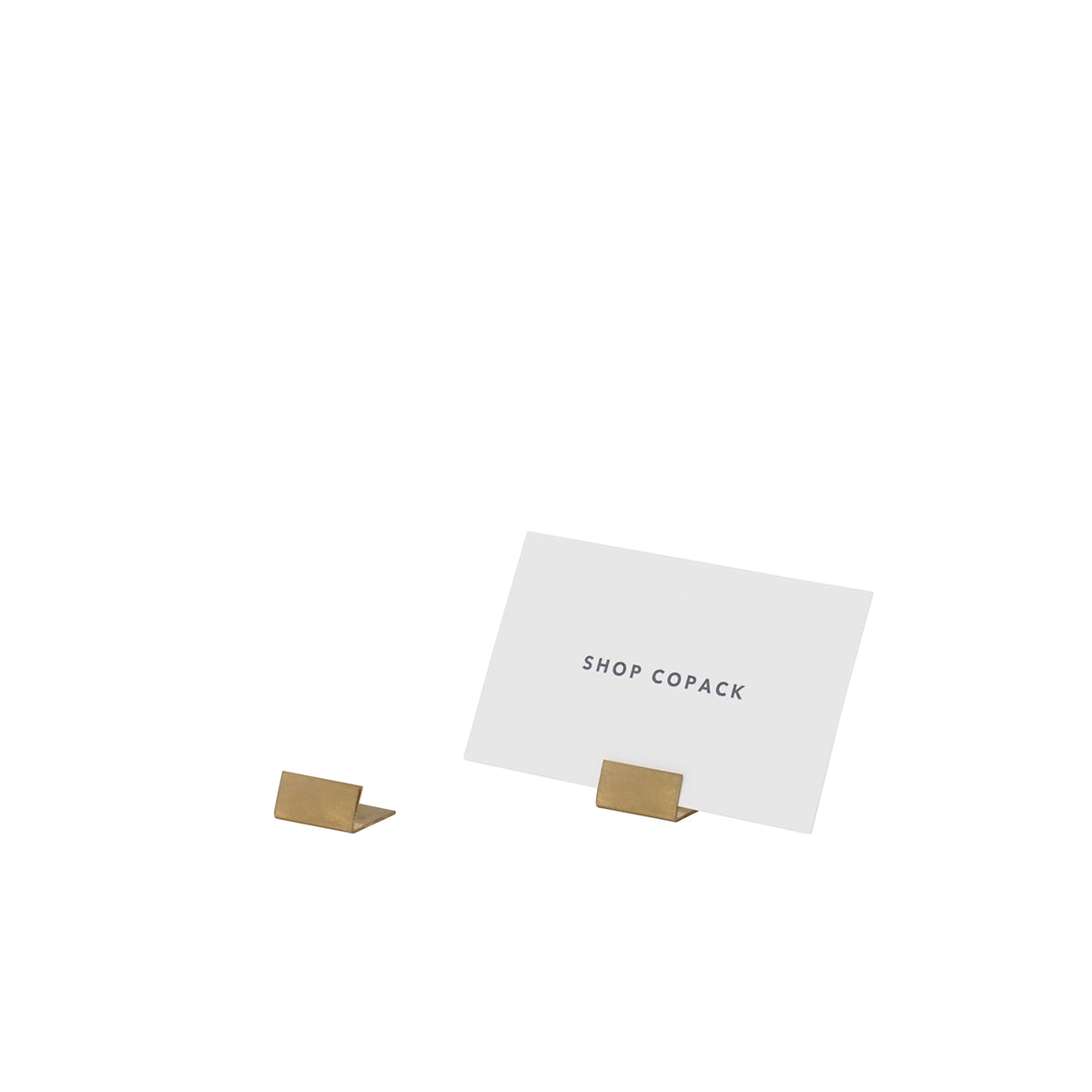 真鍮のカードスタンド（20個セット）｜おしゃれな什器の企画・製造 