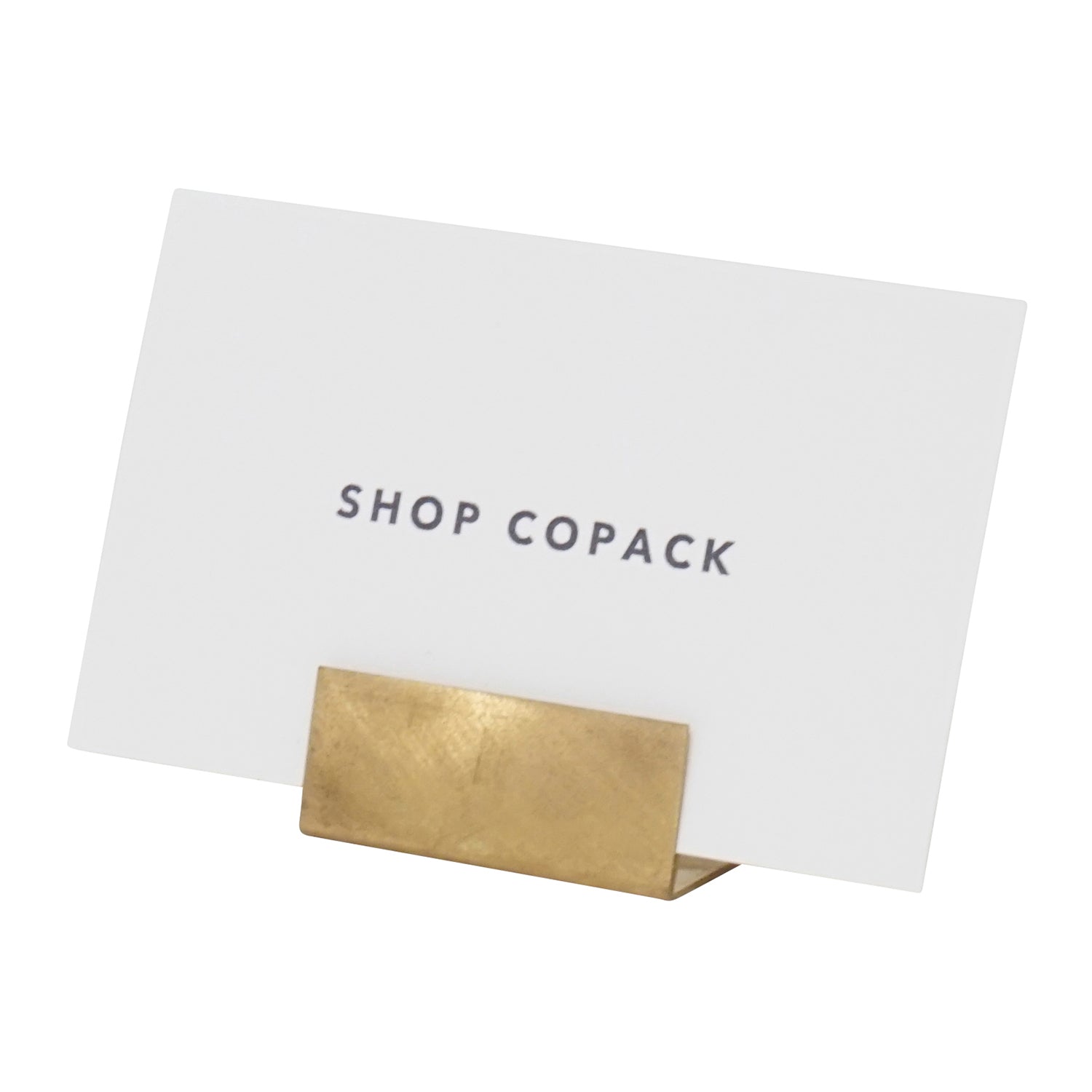 真鍮のカードスタンド（10個セット）｜おしゃれな什器の企画・製造